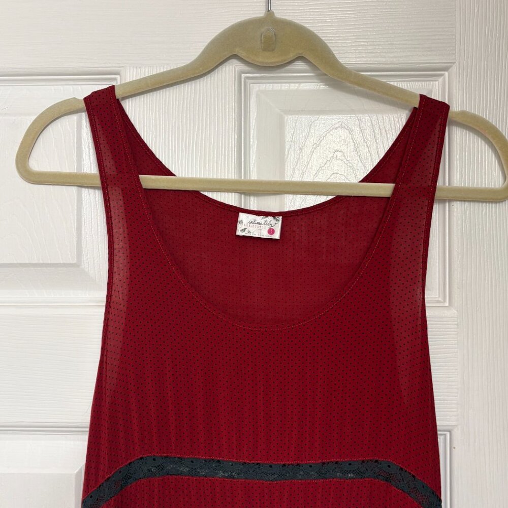 Intimately Free People Voile Lace Trapeze Dress, Crimson S - Picture 7 of 11